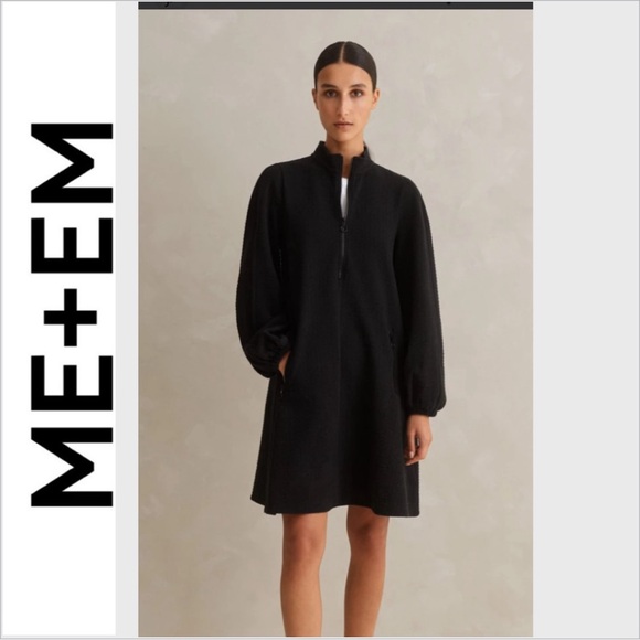 ME+EM Black Travel Tailoring  Shift Dress size 6 - Picture 1 of 14